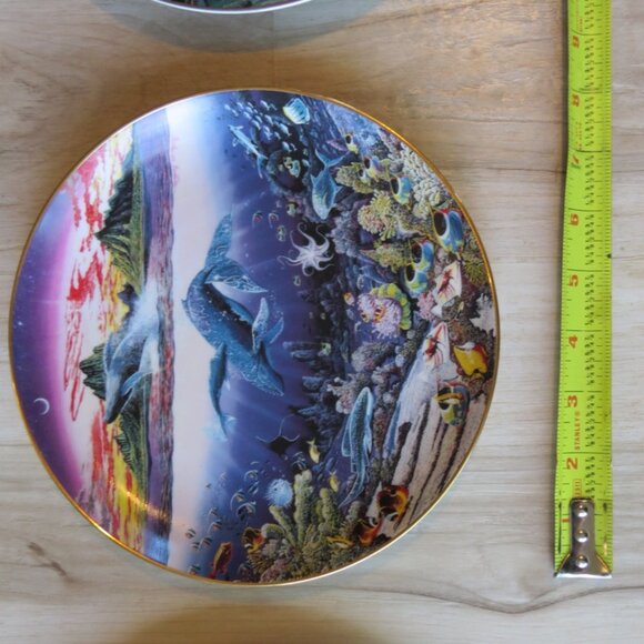 The Danbury Mint Underwater Paradise Robert Lyn Nelson collector plates set of 6 - Picture 3 of 7